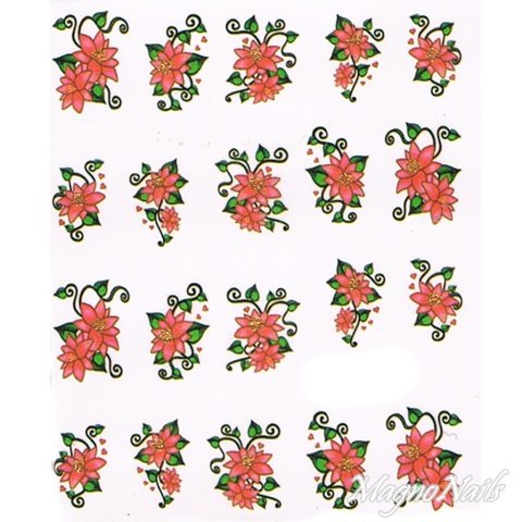2D Nail Art One Stoke Sticker