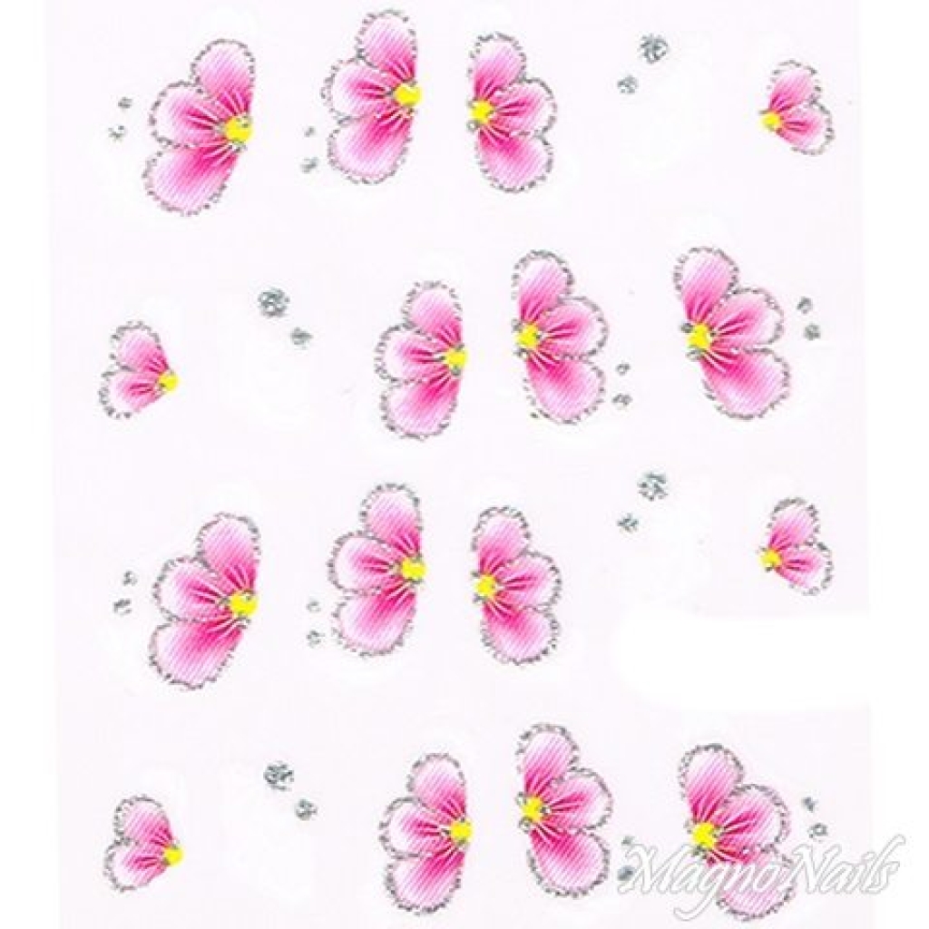 2D Nail Art One Stoke Sticker