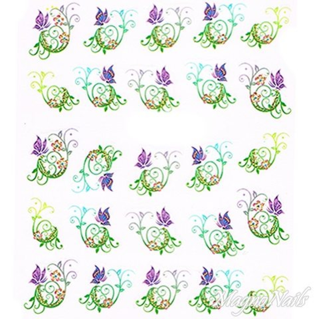 2D Nail Art One Stoke Sticker