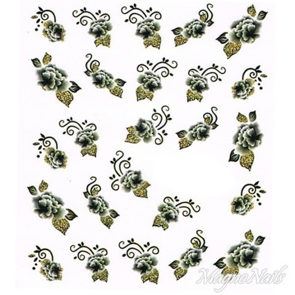 2D Nail Art One Stoke Sticker