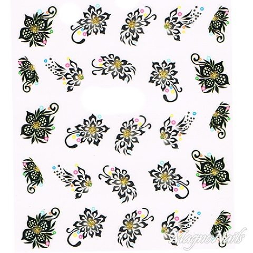 2D Nail Art One Stoke Sticker