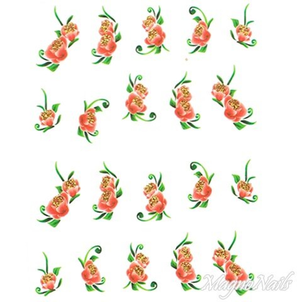 2D Nail Art One Stoke Sticker