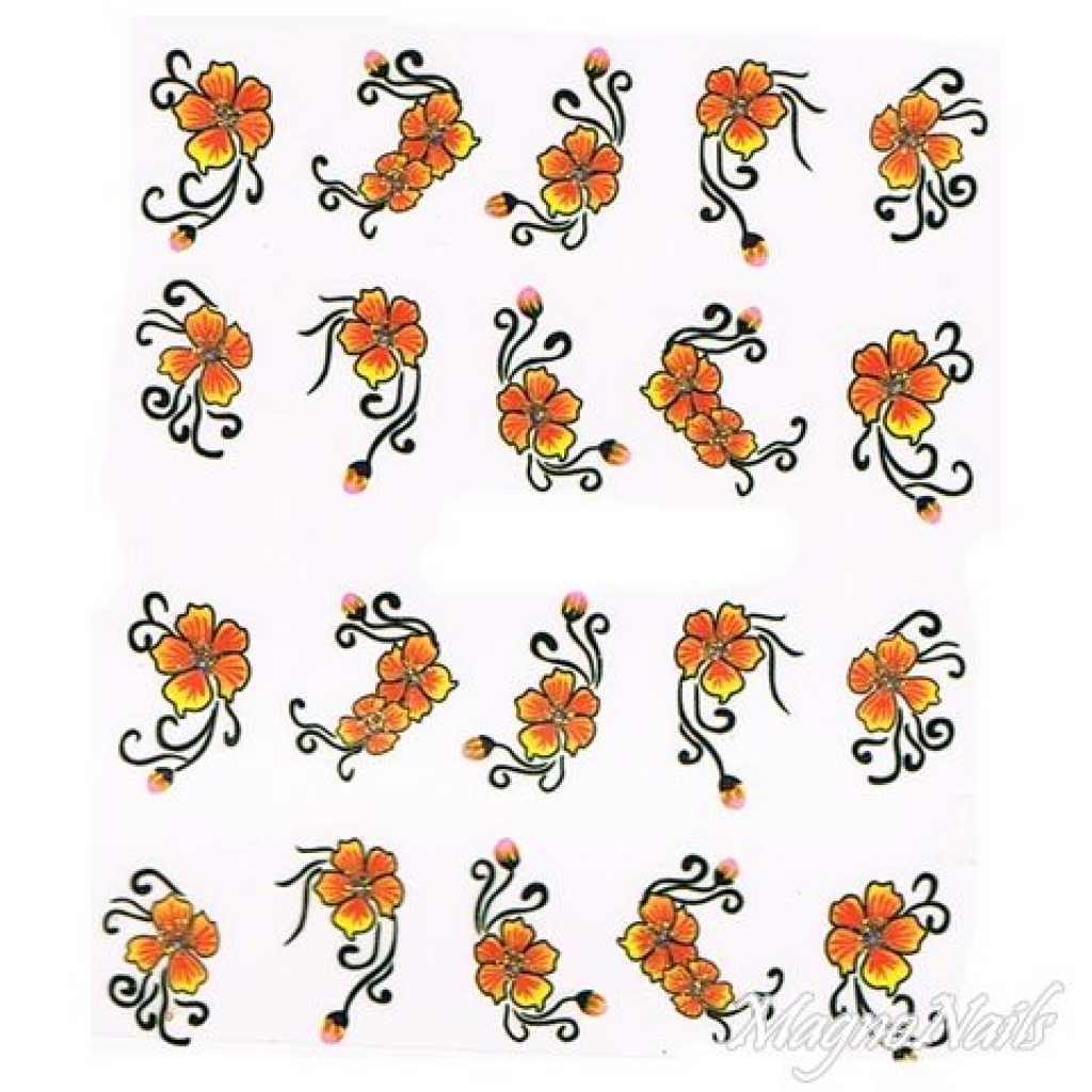 2D Nail Art One Stoke Sticker