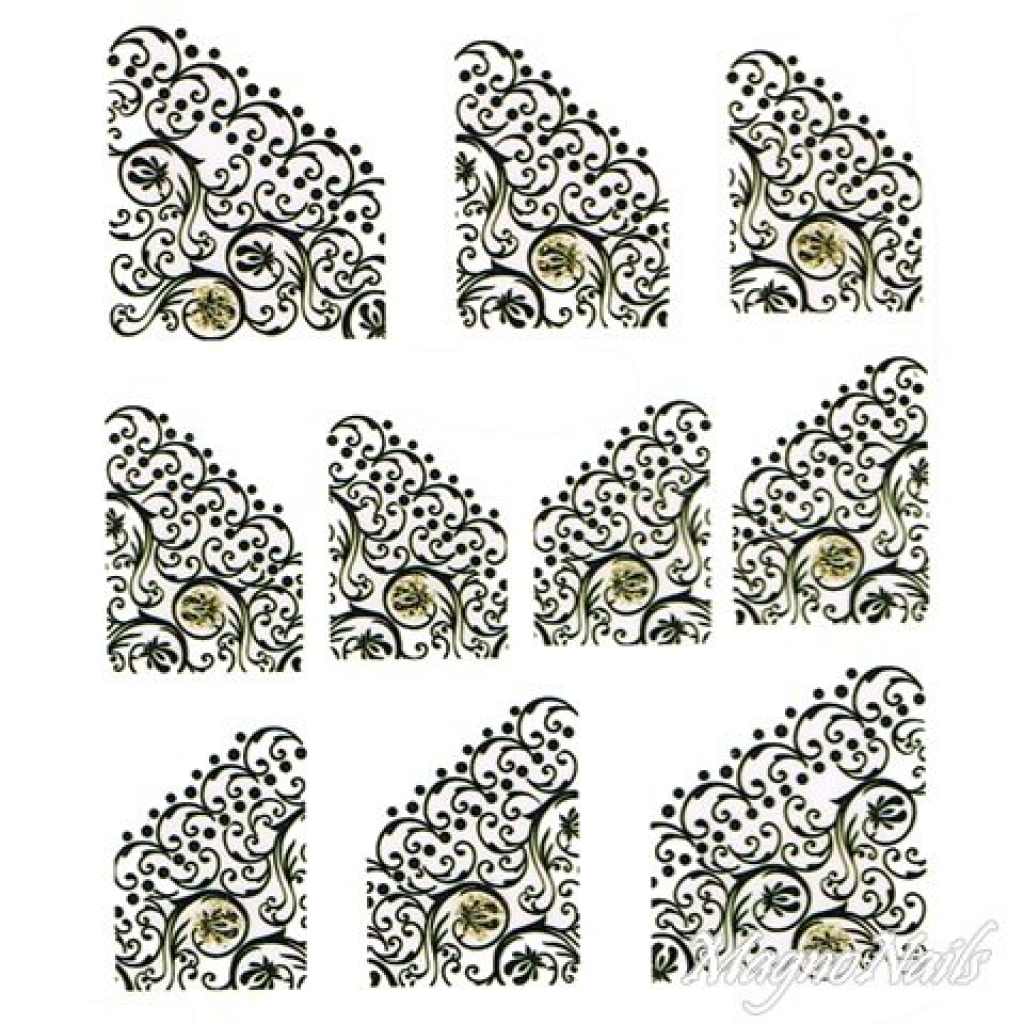 2D Nail Art One Stoke Sticker