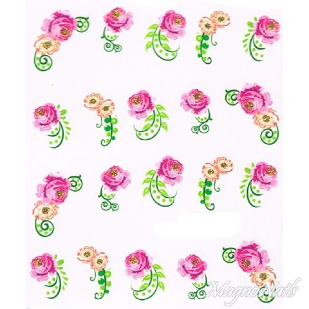 2D Nail Art One Stoke Sticker
