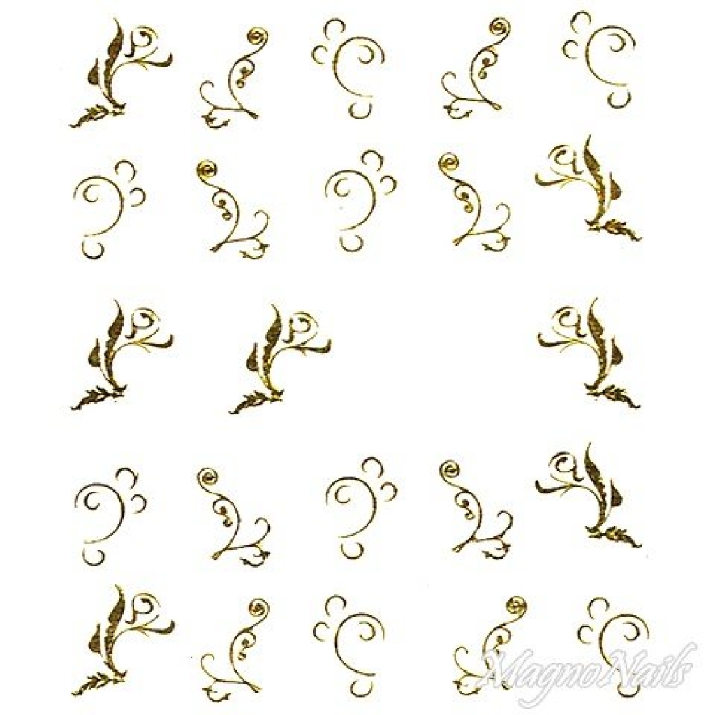 2D Nail Art One Stoke Sticker