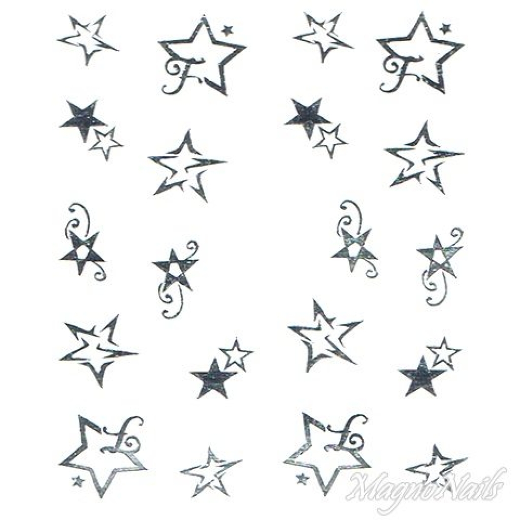 2D Nail Art One Stoke Sticker