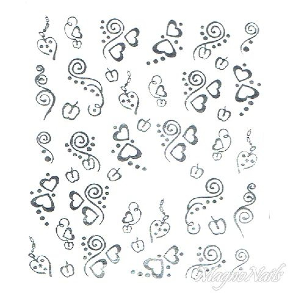 2D Nail Art One Stoke Sticker