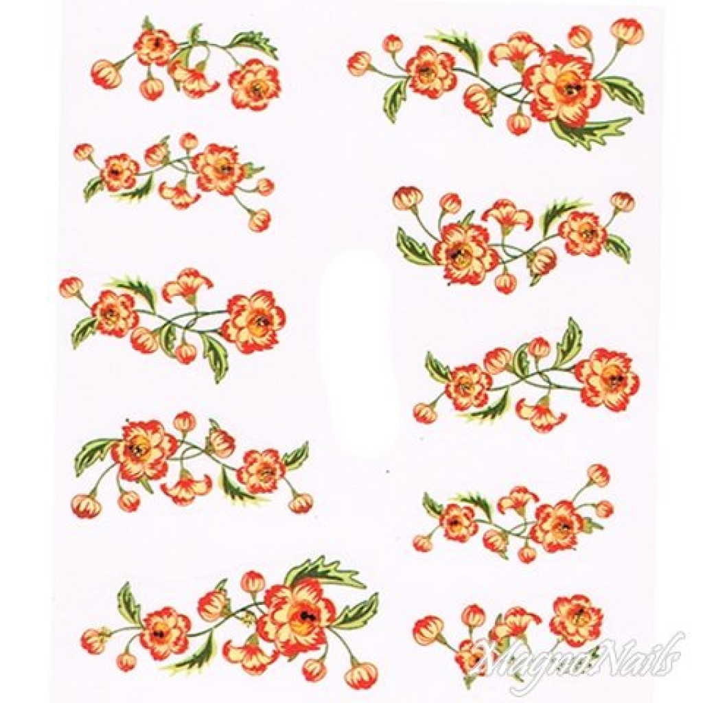 2D Nail Art One Stoke Sticker