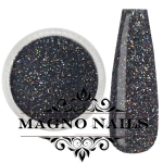 Nail Art Glitterpuder anthrazit hologramm fein