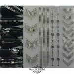 3D Metallic Nail Sticker - silber