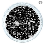 Nail Art Strasssteine - schwarz rund